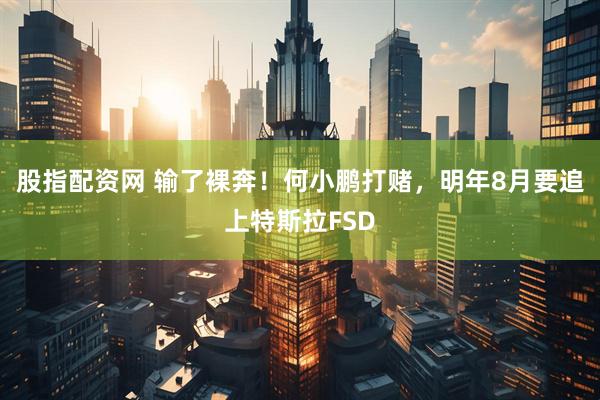股指配资网 输了裸奔！何小鹏打赌，明年8月要追上特斯拉FSD