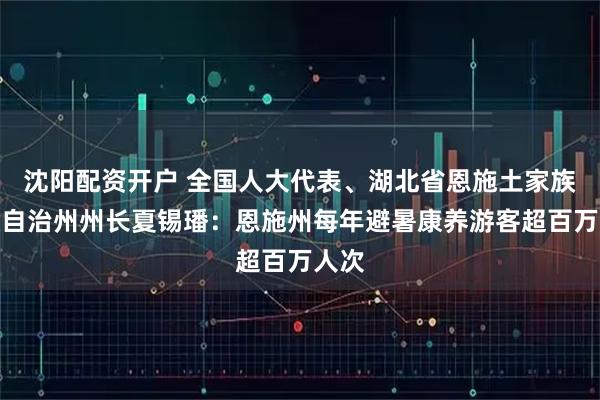 沈阳配资开户 全国人大代表、湖北省恩施土家族苗族自治州州长夏锡璠：恩施州每年避暑康养游客超百万人次
